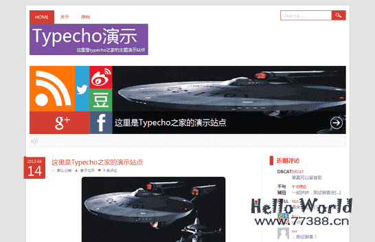 Typecho Metro 风格主题 Chow