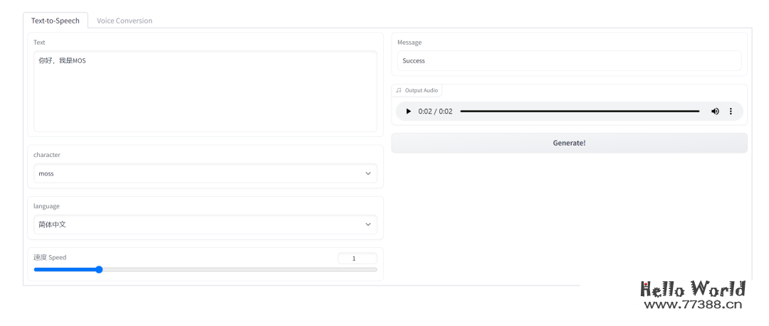 实战：MOSS的语音合成训练