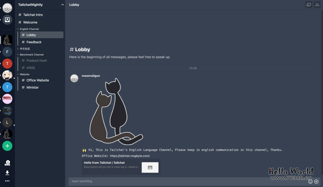 开源推荐：即时通讯应用 Tailchat