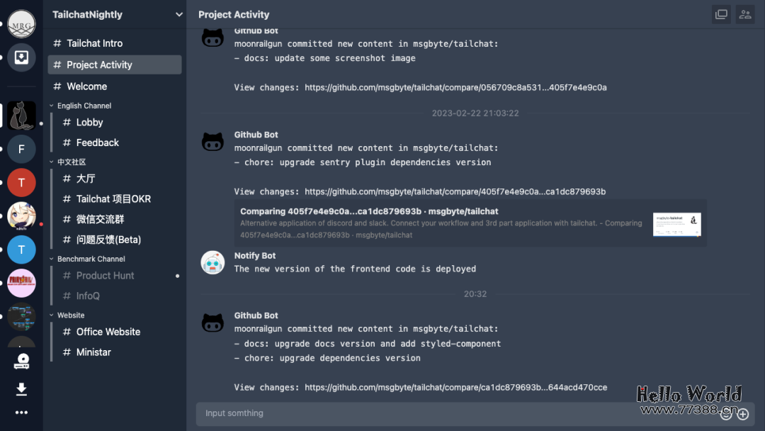 开源推荐：即时通讯应用 Tailchat