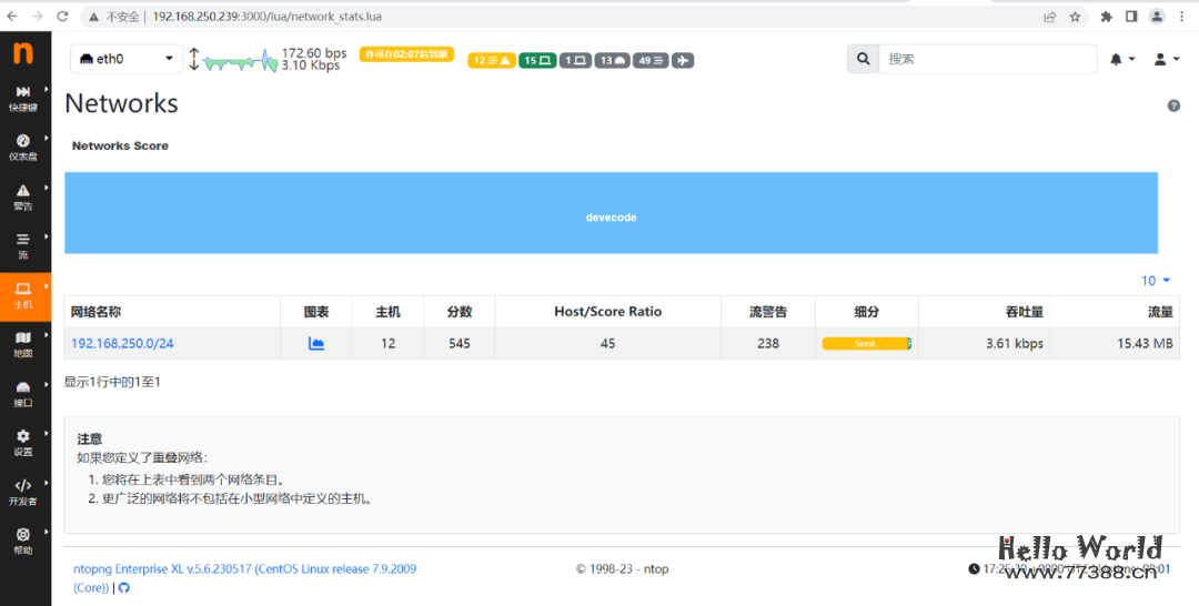 基于web的网络流量分析工具NTPONG及使用