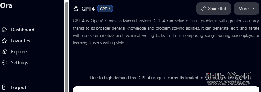 免费版GPT-4保姆级教程：ORA.AI 使用指南