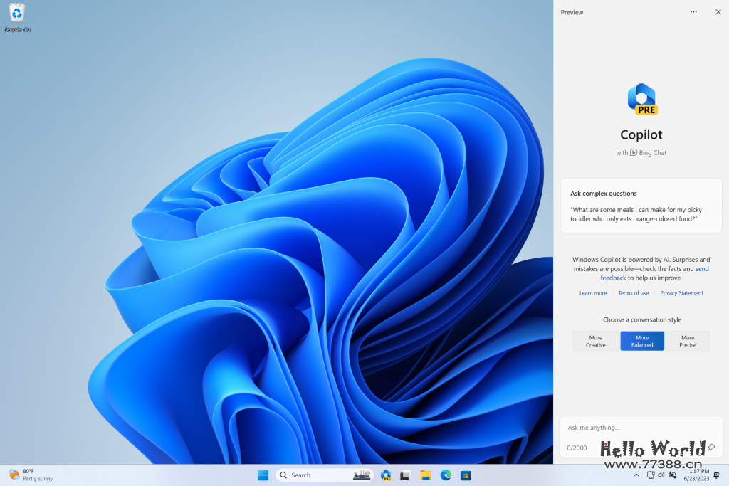 微软 Launcher 整合必应