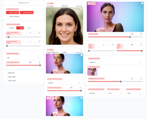 免费Ai换幻脸软件Facefusion本地安装包